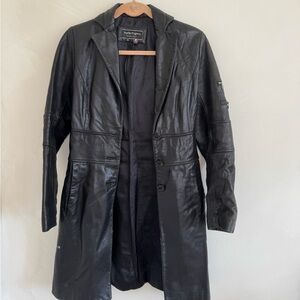 Black Leather Long Coat